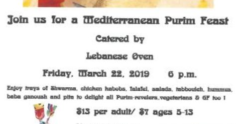Purim Feast Shabbat 20190322