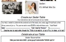 TBT First Night Seder 2019