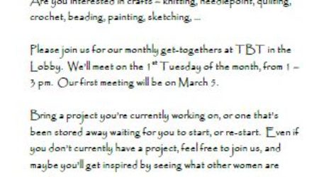 Women of TBT crafts 20190305