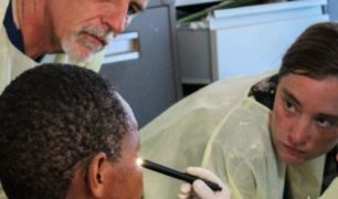 examining ebola survivor
