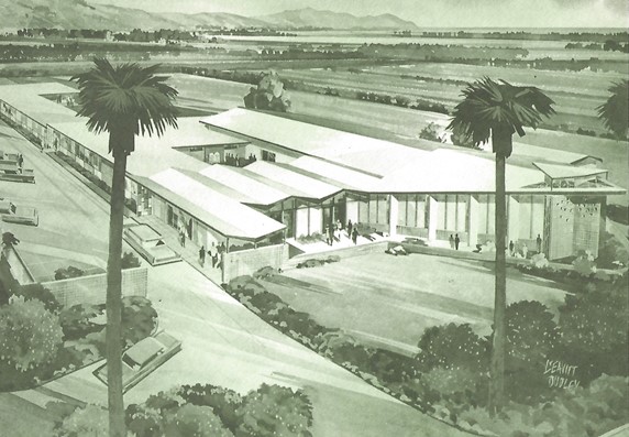 Temple Beth Torah Foothill site rendering c.1965