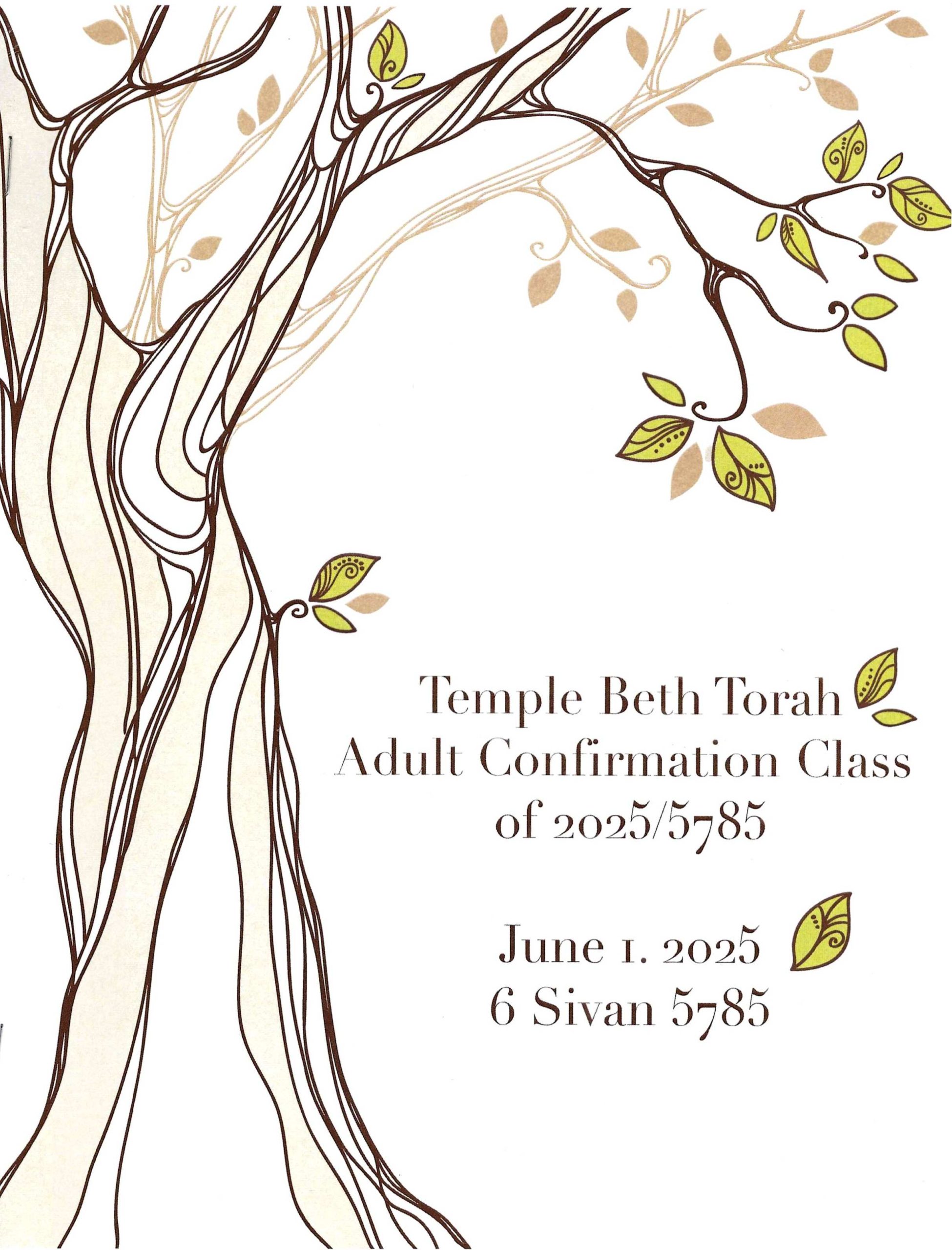 TBT Adult Confirmation 2025 Invitation